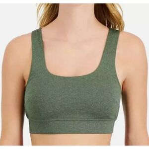 Jenni Intimates Sport Bra Women M Green Palmetto Gym Yoga Athletic Running Lined